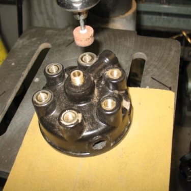 drilling-distcap Distributor cap - how it's made