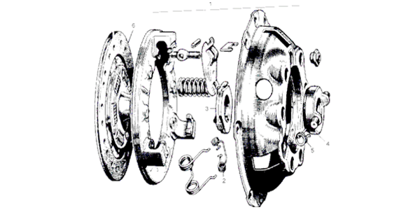 Nash Metropltian Clutch Assembly exploded view