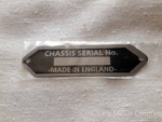 811-1406 Nash Metroplitan Chassis ID Plate