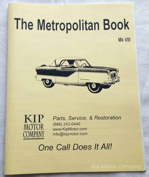 Nash Metropolitan Book by Kip Motor Company with exploded view