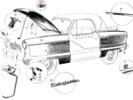 Nash Metropolitan Body FIttings Stop Hood Prop