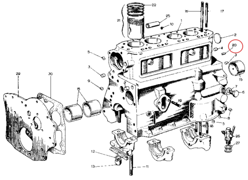 Nash Metropolitan Engine Dowel