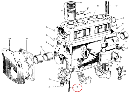 Nash Metropolitan Engine Stud