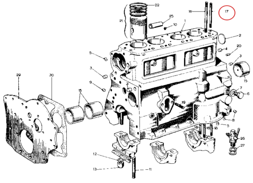 Nash Metropolitan Engine Stud Short
