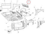Nash Metropolitan Trunk Lid Trim