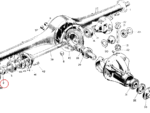 Nash Metropolitan Rear Axle and Spring Nut