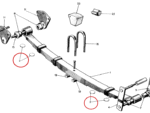 Nash Metropolitan Rear Axle and Spring Spacer Plastic