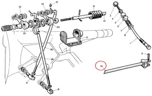 Nash Metropolitan Shift and Driveshaft Operating Shaft