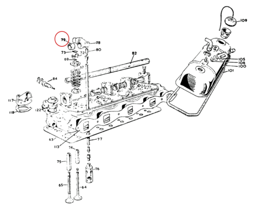 TaxiEngineBushValveRocker11B511 Taxi Engine Bush Valve Rocker
