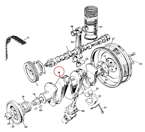 TaxiEngineCrankshaft11B345 Taxi Engine Crankshaft