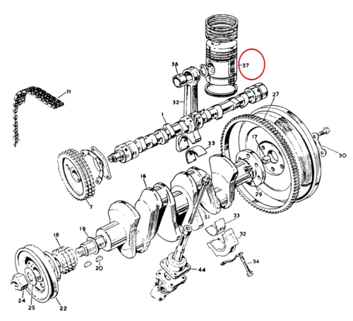 Taxi Engine Piston Set Rings