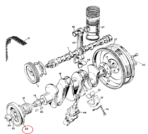 TaxiEnginePullyCrankshaft1B1057 Taxi Engine Pully Crankshaft