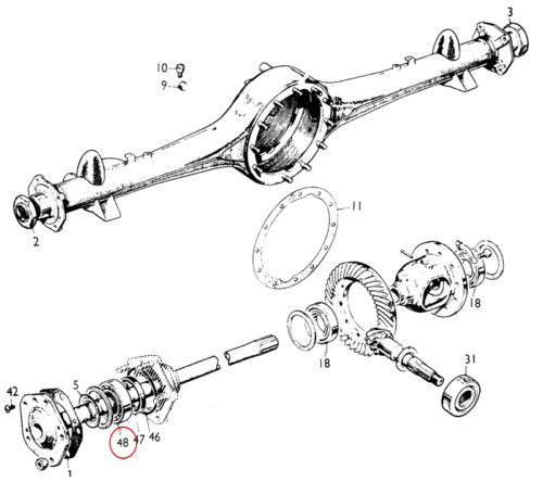 Taxi Rear Axle and Springs Bearing
