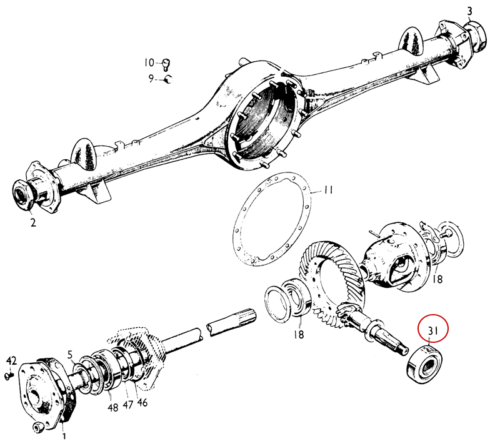 TaxiRearAxleandSpringsBearingInnerBD349 Taxi Rear Axle and Springs Bearing Inner