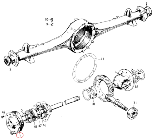 Taxi Rear Axle and Springs Gasket