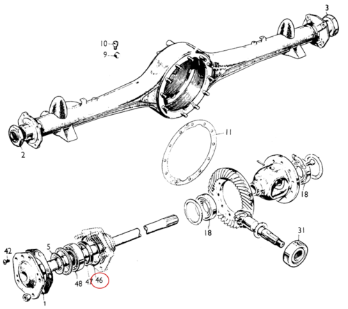 TaxiRearAxleandSpringsO-RingATC7588 Taxi Rear Axle and Springs O-Ring