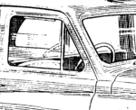 Taxi weather-strip, front quarterlight PAIR