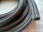 Taxi door seal, rubber and black, one per door