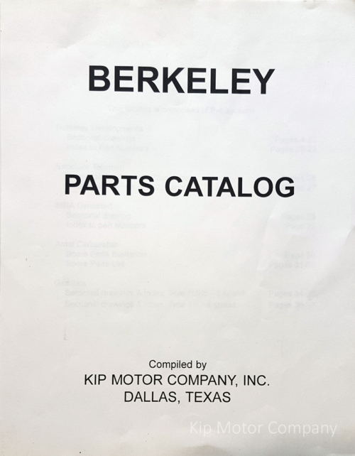 Berkeley Parts Catalog