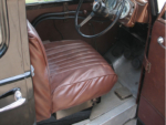 Upholstery kit: contains front seat backs/bottoms, rear seat back and bottom plus wheelhouse covers in vinyl. Cloth upgrade available. Made-to-order; please allow 2-6 weeks.